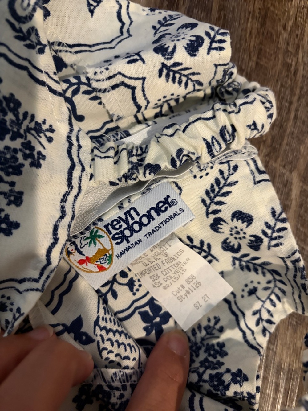 REYN SPOONER- Navy and Cream Printed Sundress size 2T - Picture 3 of 4